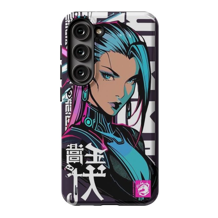 Galaxy S23 StrongFit Cyberpunk Neon Woman by LM2Kone