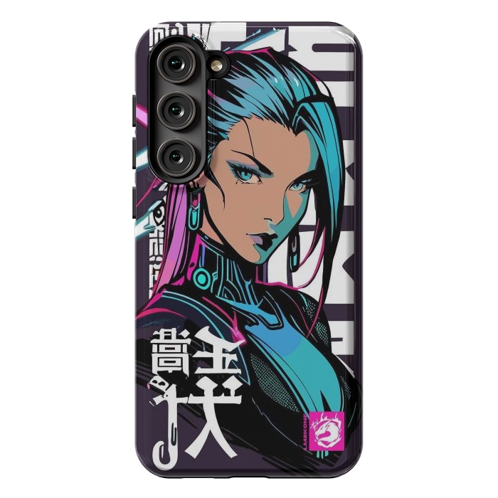 Galaxy S23 Plus StrongFit Cyberpunk Neon Woman by LM2Kone