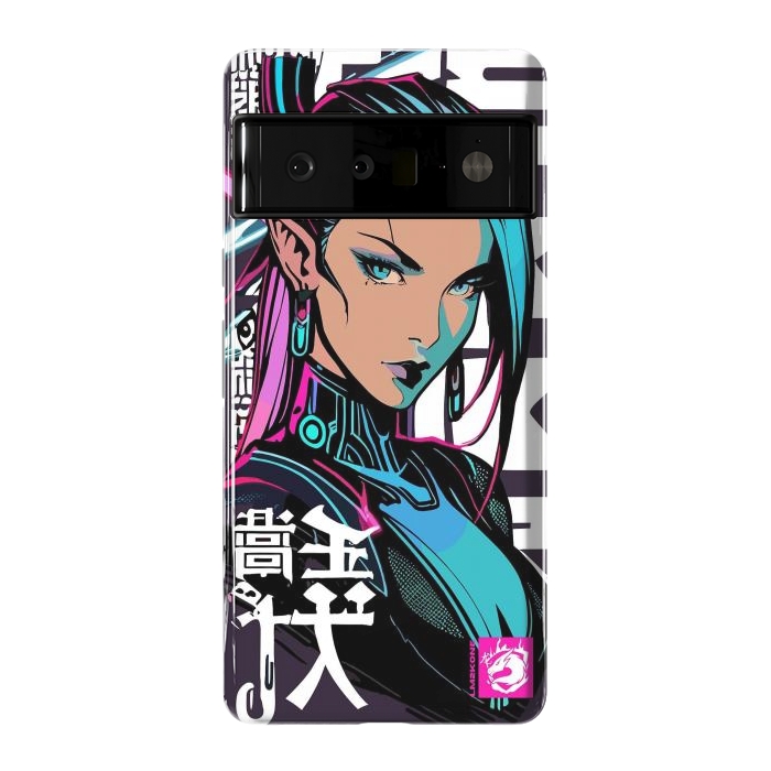 Pixel 6 Pro StrongFit Cyberpunk Neon Woman by LM2Kone