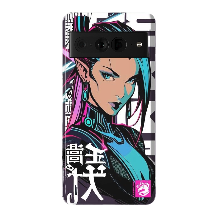 Pixel 7 Pro StrongFit Cyberpunk Neon Woman by LM2Kone