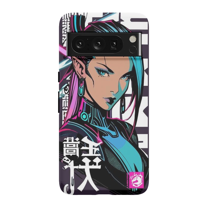 Pixel 8 Pro StrongFit Cyberpunk Neon Woman by LM2Kone