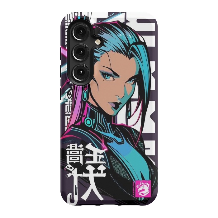 Galaxy S24 StrongFit Cyberpunk Neon Woman by LM2Kone