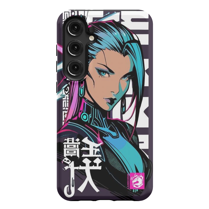 Galaxy S24 Plus StrongFit Cyberpunk Neon Woman by LM2Kone