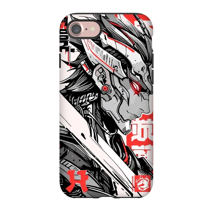 iPhone 7 StrongFit Samurai Red Cyborg by LM2Kone