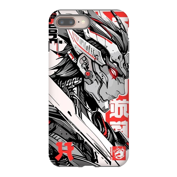 iPhone 7 plus StrongFit Samurai Red Cyborg by LM2Kone