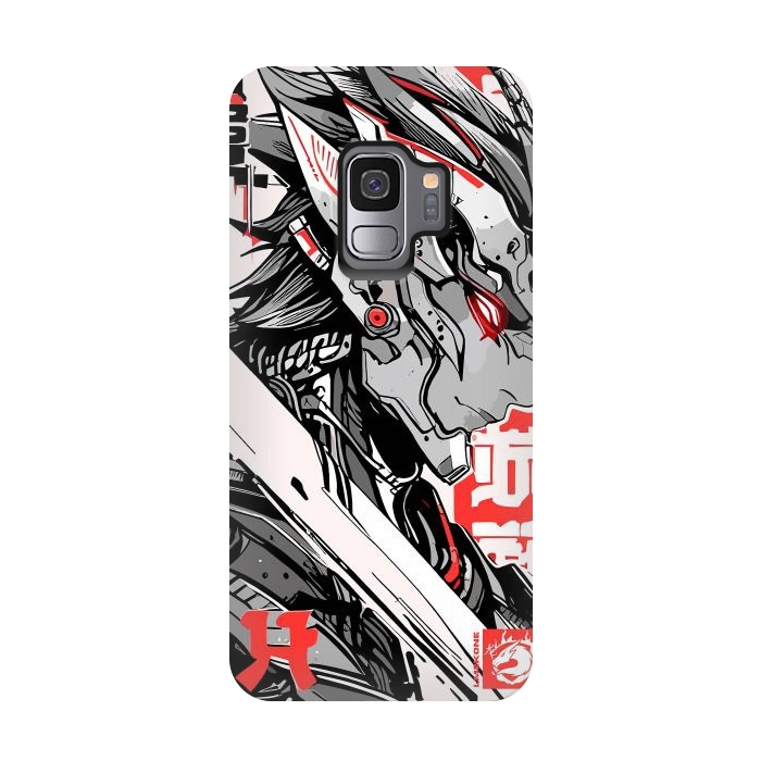 Galaxy S9 StrongFit Samurai Red Cyborg by LM2Kone