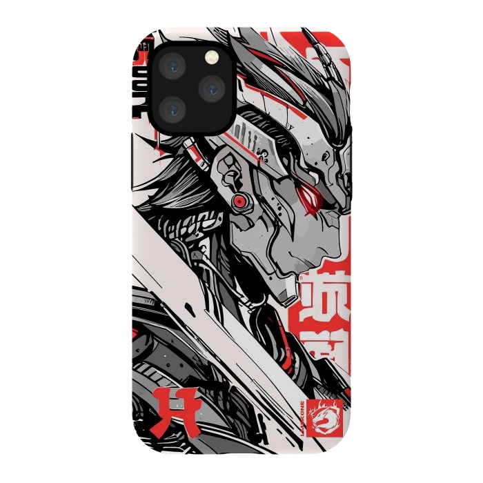 iPhone 11 Pro StrongFit Samurai Red Cyborg by LM2Kone