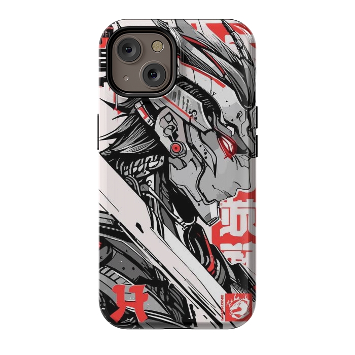 iPhone 14 StrongFit Samurai Red Cyborg by LM2Kone