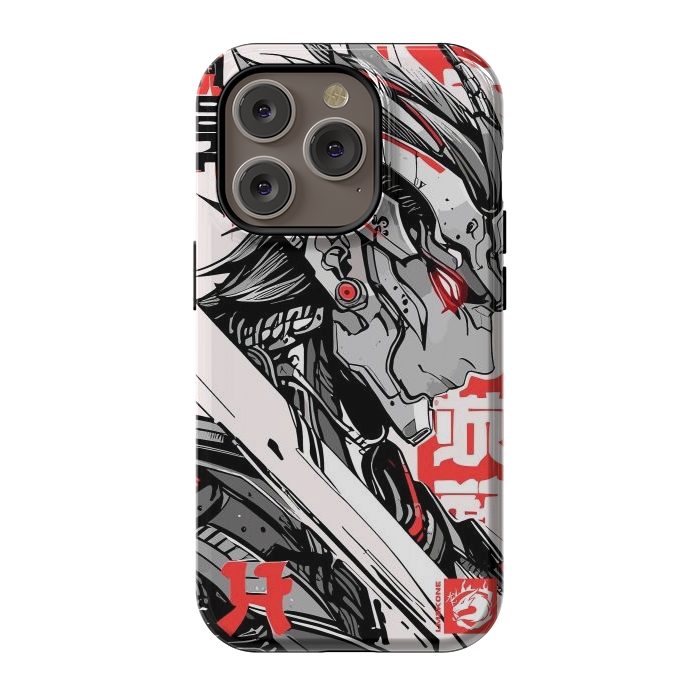 iPhone 14 Pro StrongFit Samurai Red Cyborg by LM2Kone