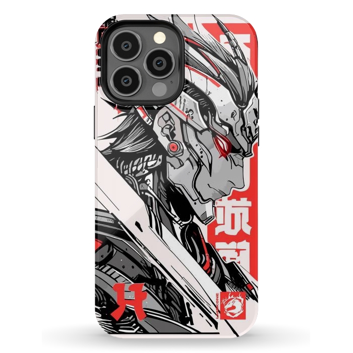 iPhone 13 Pro Max StrongFit Samurai Red Cyborg by LM2Kone