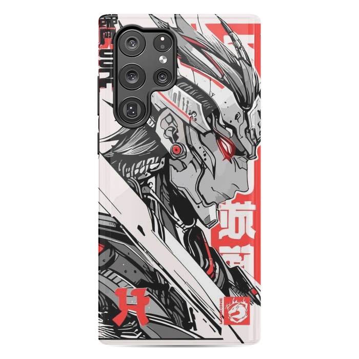 Galaxy S22 Ultra StrongFit Samurai Red Cyborg by LM2Kone