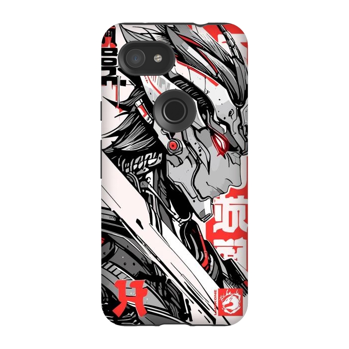 Pixel 3A StrongFit Samurai Red Cyborg by LM2Kone