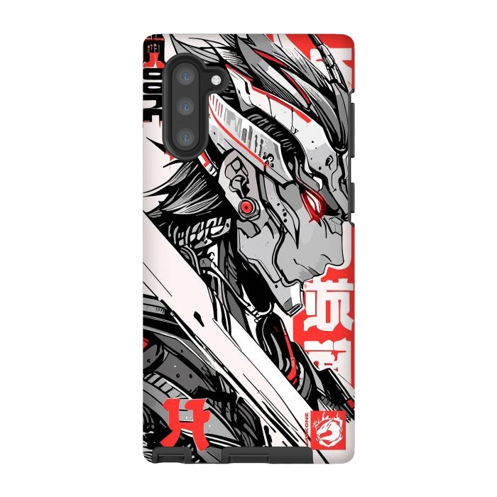 Galaxy Note 10 StrongFit Samurai Red Cyborg by LM2Kone