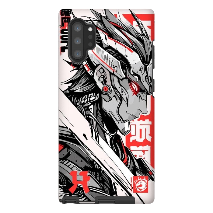 Galaxy Note 10 plus StrongFit Samurai Red Cyborg by LM2Kone