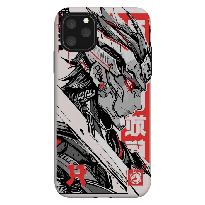 iPhone 11 Pro Max StrongFit Samurai Red Cyborg by LM2Kone