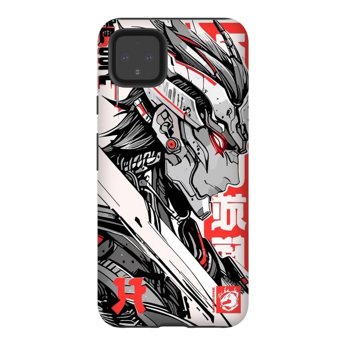 Pixel 4XL StrongFit Samurai Red Cyborg by LM2Kone