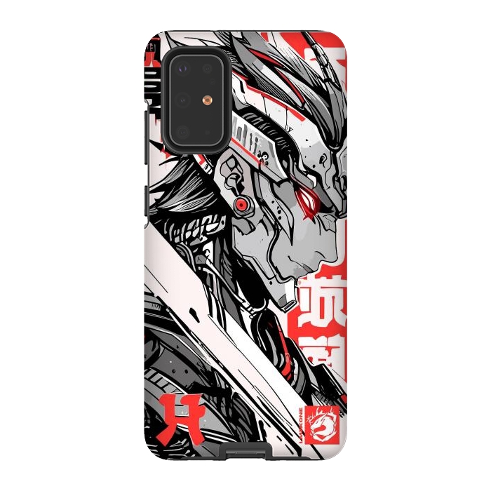 Galaxy S20 Plus StrongFit Samurai Red Cyborg by LM2Kone