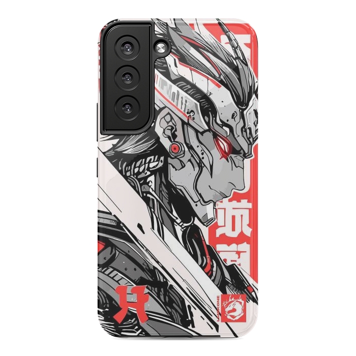 Galaxy S22 StrongFit Samurai Red Cyborg by LM2Kone