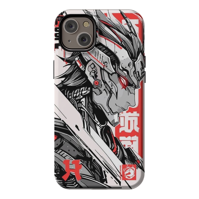 iPhone 14 Plus StrongFit Samurai Red Cyborg by LM2Kone