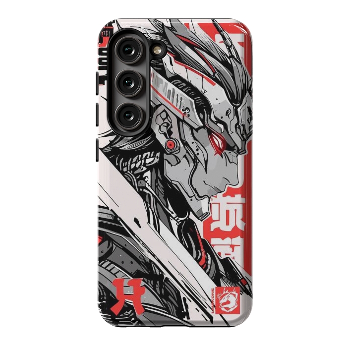 Galaxy S23 StrongFit Samurai Red Cyborg by LM2Kone