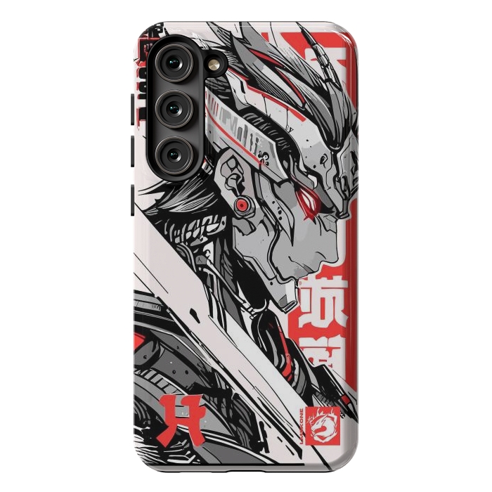 Galaxy S23 Plus StrongFit Samurai Red Cyborg by LM2Kone