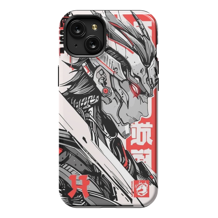 iPhone 15 Plus StrongFit Samurai Red Cyborg by LM2Kone