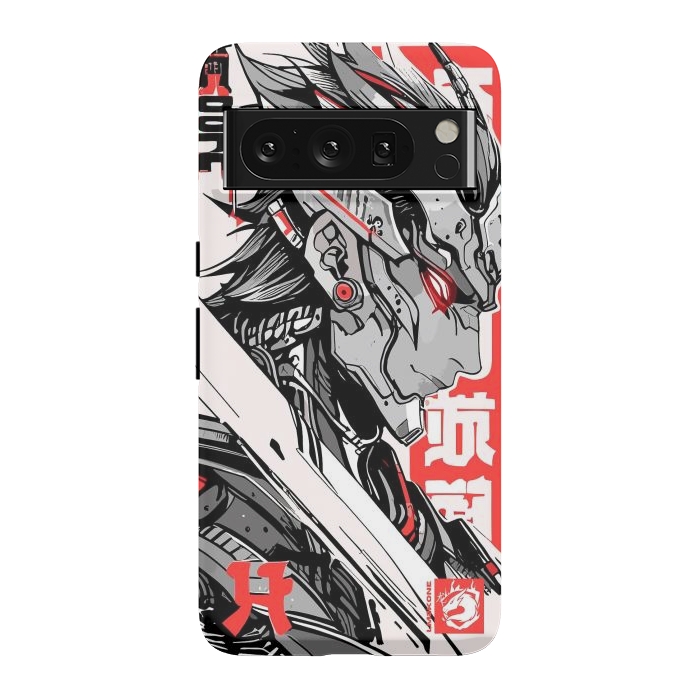 Pixel 8 Pro StrongFit Samurai Red Cyborg by LM2Kone