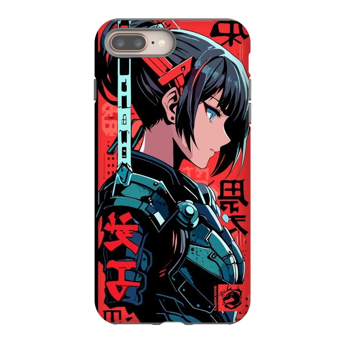 iPhone 7 plus StrongFit Cyberpunk Kanji Woman by LM2Kone