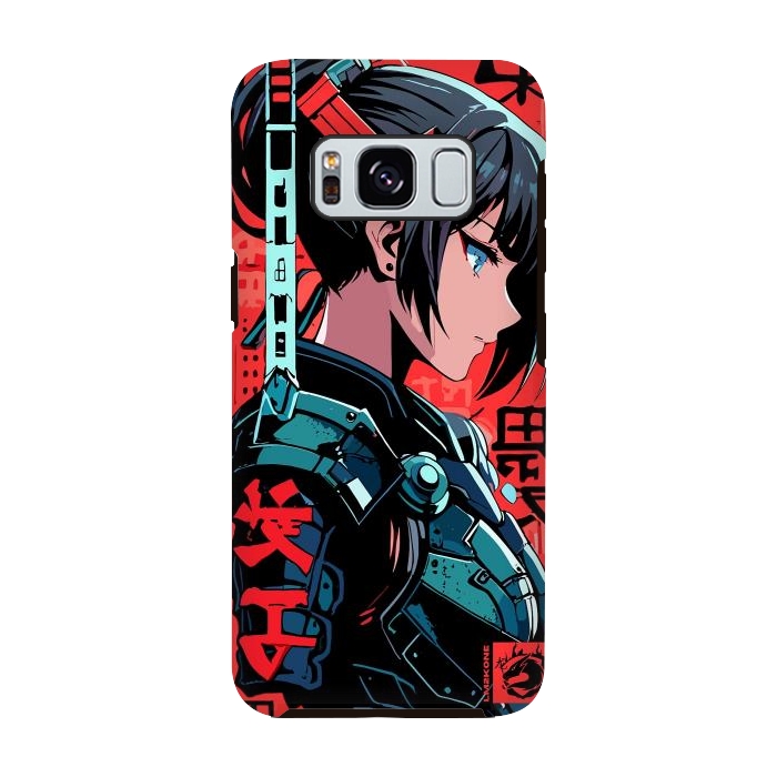 Galaxy S8 StrongFit Cyberpunk Kanji Woman by LM2Kone