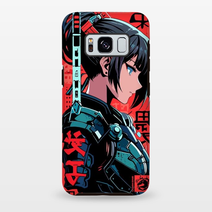 Galaxy S8 plus StrongFit Cyberpunk Kanji Woman by LM2Kone