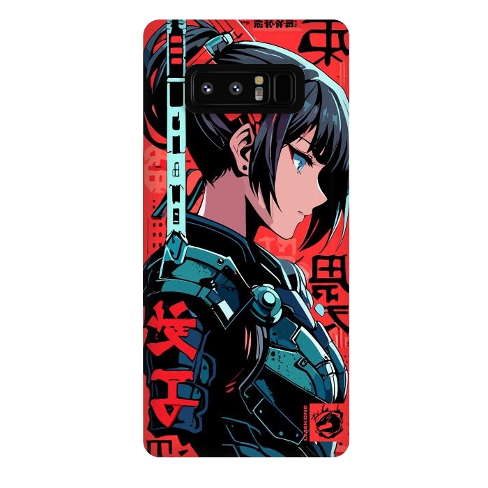 Galaxy Note 8 StrongFit Cyberpunk Kanji Woman by LM2Kone