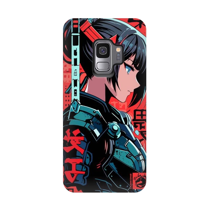 Galaxy S9 StrongFit Cyberpunk Kanji Woman by LM2Kone