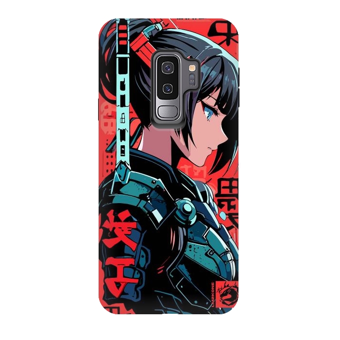 Galaxy S9 plus StrongFit Cyberpunk Kanji Woman by LM2Kone