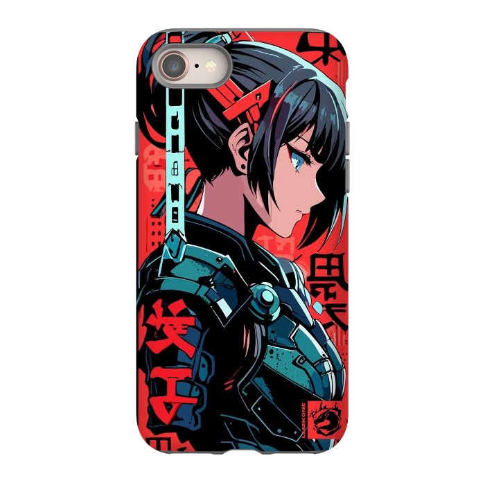 iPhone 8 StrongFit Cyberpunk Kanji Woman by LM2Kone