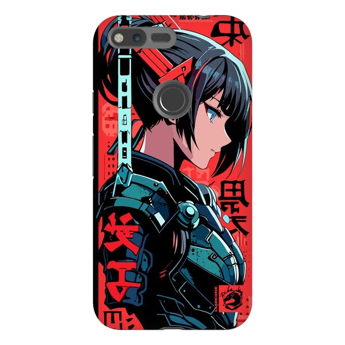 Pixel XL StrongFit Cyberpunk Kanji Woman by LM2Kone