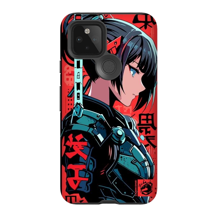 Pixel 5 StrongFit Cyberpunk Kanji Woman by LM2Kone