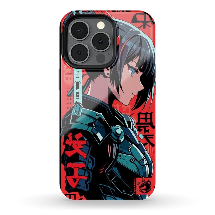 iPhone 13 pro StrongFit Cyberpunk Kanji Woman by LM2Kone