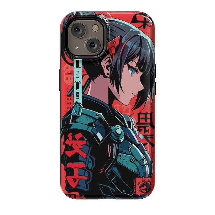 iPhone 14 StrongFit Cyberpunk Kanji Woman by LM2Kone