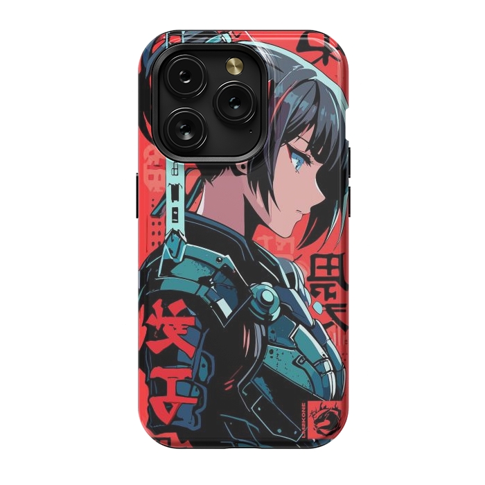 iPhone 15 Pro StrongFit Cyberpunk Kanji Woman by LM2Kone