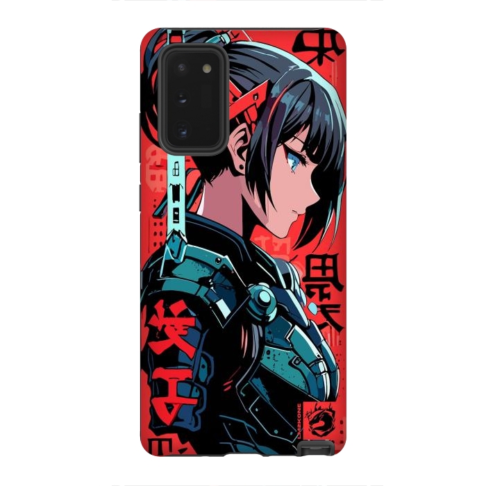 Galaxy Note 20 StrongFit Cyberpunk Kanji Woman by LM2Kone