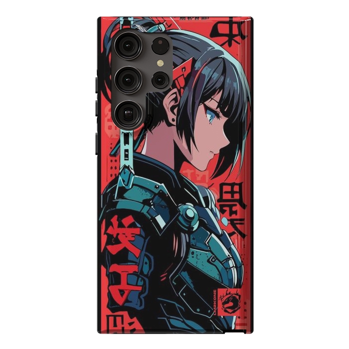 Galaxy S23 Ultra StrongFit Cyberpunk Kanji Woman by LM2Kone