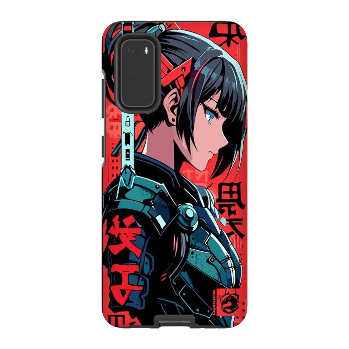 Galaxy S20 StrongFit Cyberpunk Kanji Woman by LM2Kone