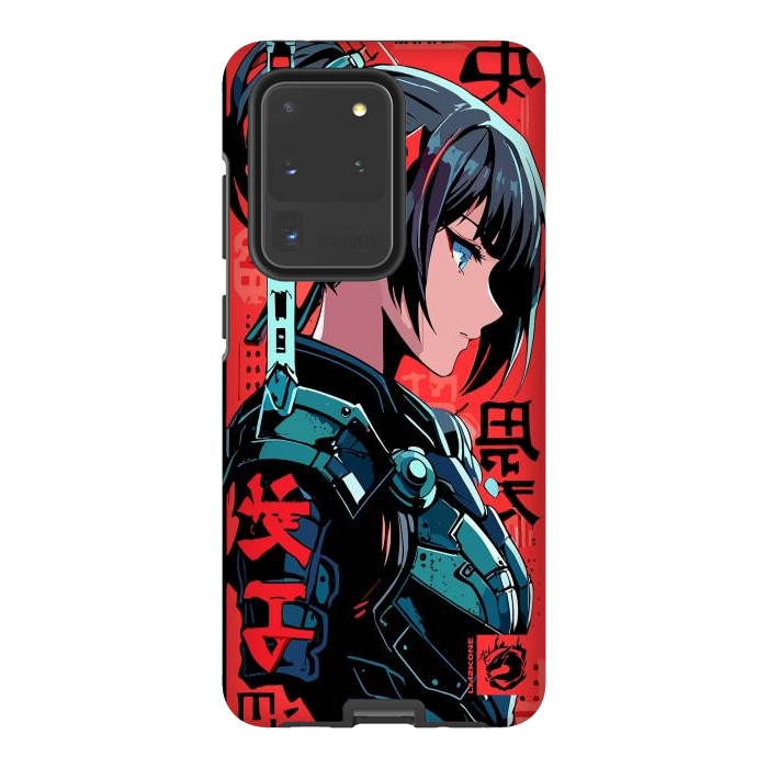 Galaxy S20 Ultra StrongFit Cyberpunk Kanji Woman by LM2Kone