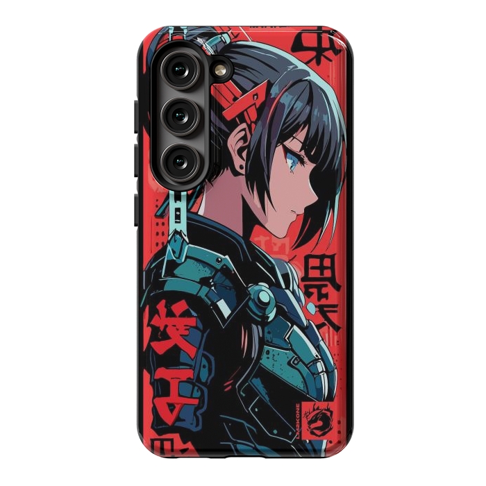 Galaxy S23 StrongFit Cyberpunk Kanji Woman by LM2Kone