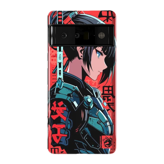 Pixel 6 Pro StrongFit Cyberpunk Kanji Woman by LM2Kone