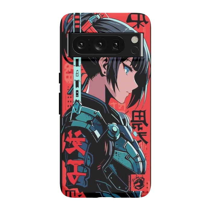 Pixel 8 Pro StrongFit Cyberpunk Kanji Woman by LM2Kone