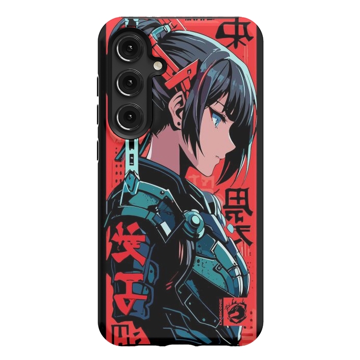 Galaxy S24 Plus StrongFit Cyberpunk Kanji Woman by LM2Kone