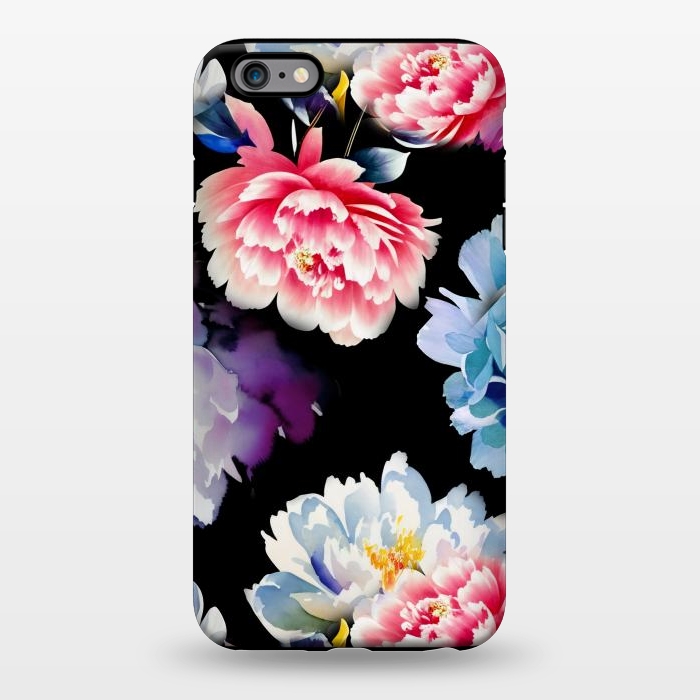 iPhone 6/6s plus StrongFit Colorful watercolor peonies - painted flower petals by Oana 