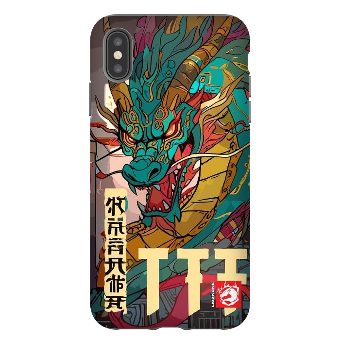 iPhone Xs Max StrongFit Epic Kanji Dragon by LM2Kone