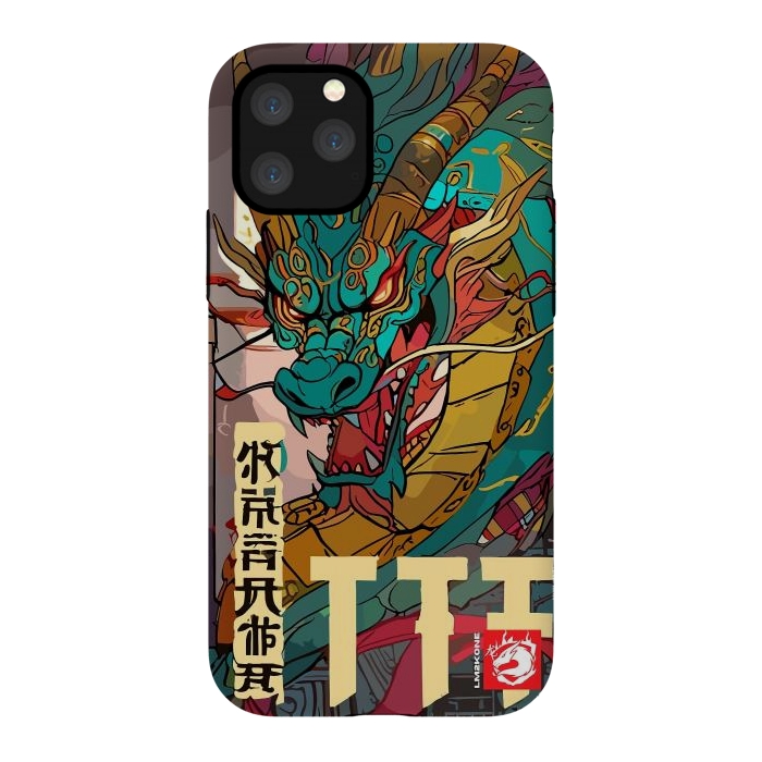 iPhone 11 Pro StrongFit Epic Kanji Dragon by LM2Kone